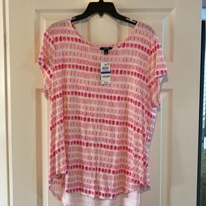 Tags on!  Alfani, pink top!